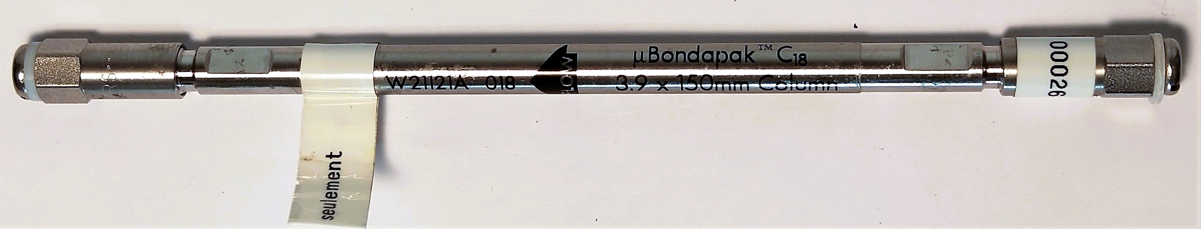 Used Waters WAT086684 µBondapak C18 HPLC Column (15 cm × 3.9 mm x 10µm)