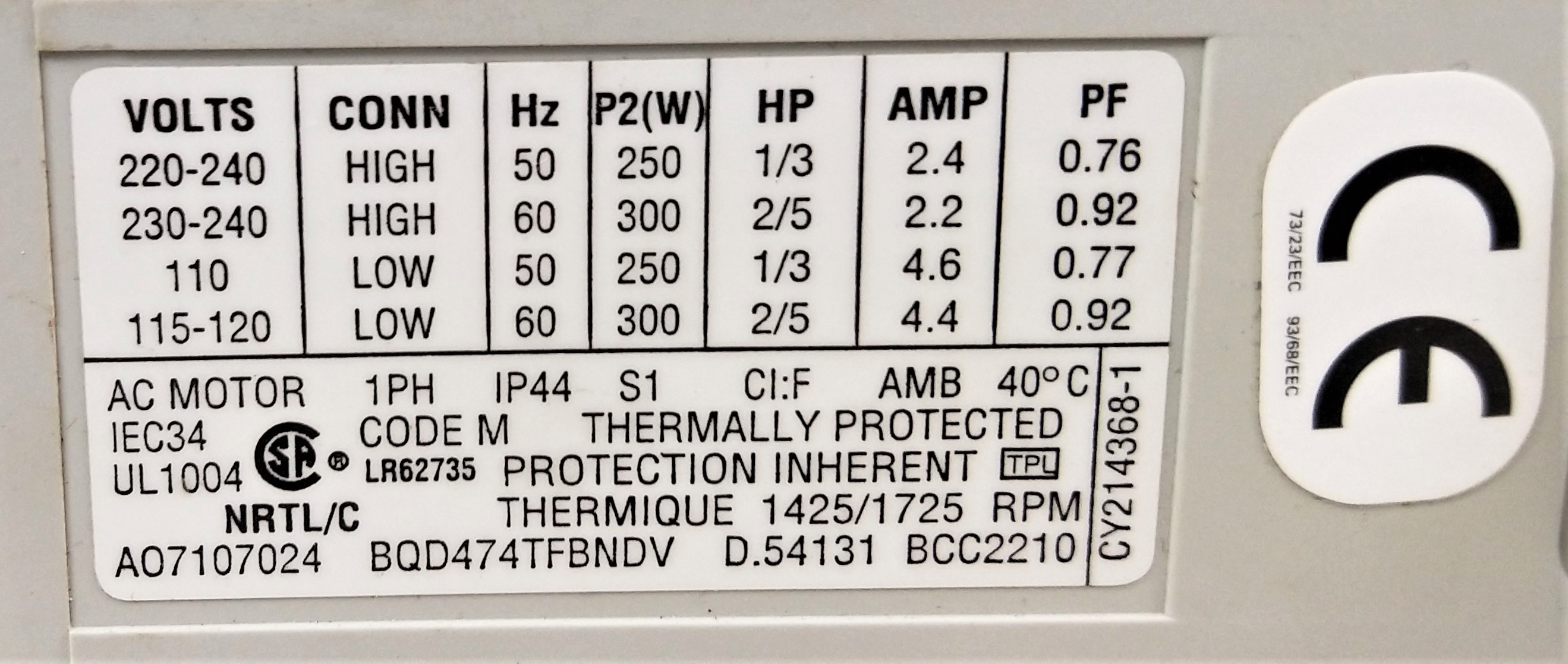 Used Labconco 117 (A65312906) Rotary Vacuum Pump (3.6cfm)