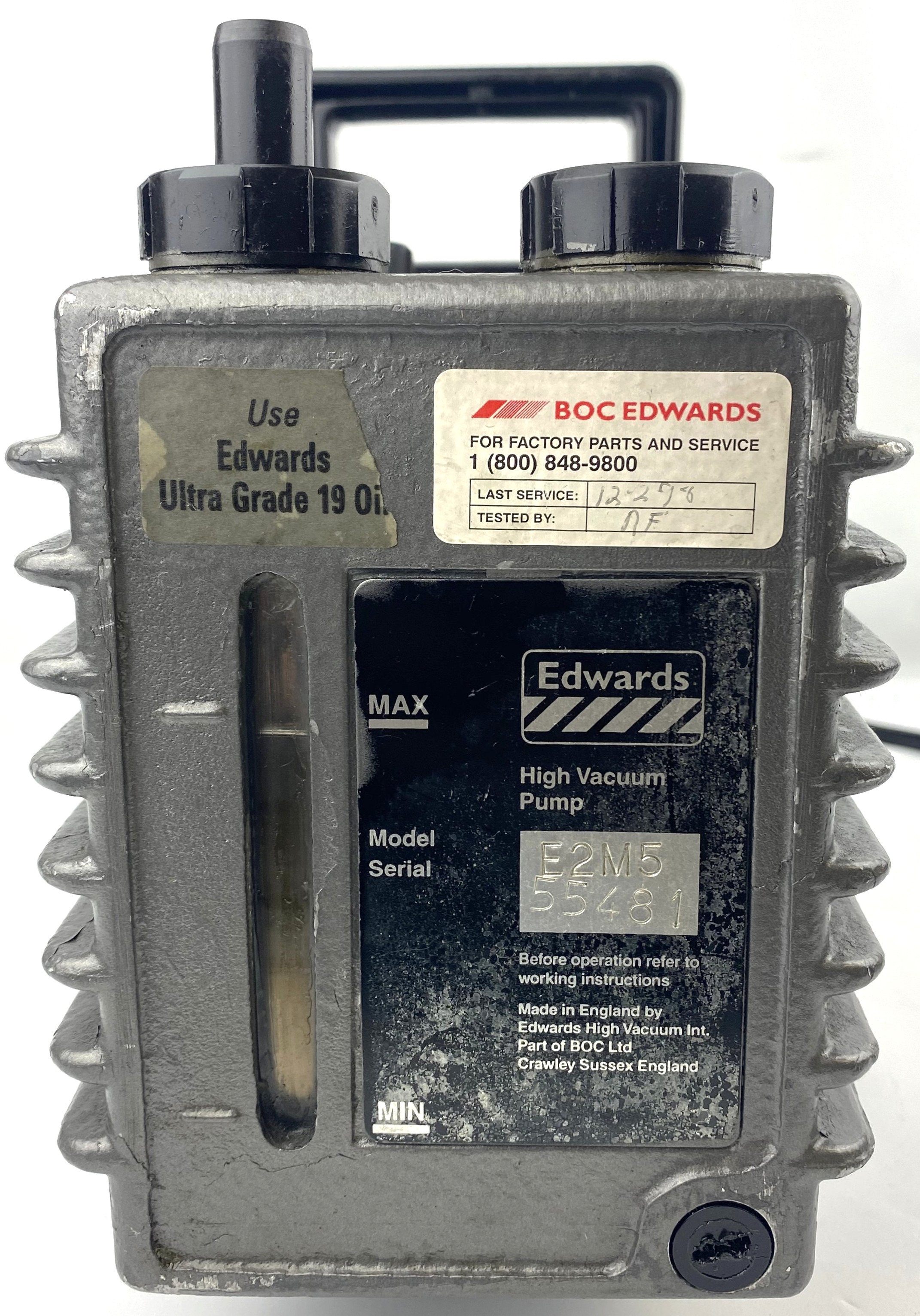 Used Edwards E2M5 Rotary Vacuum Pump (3.9cfm)