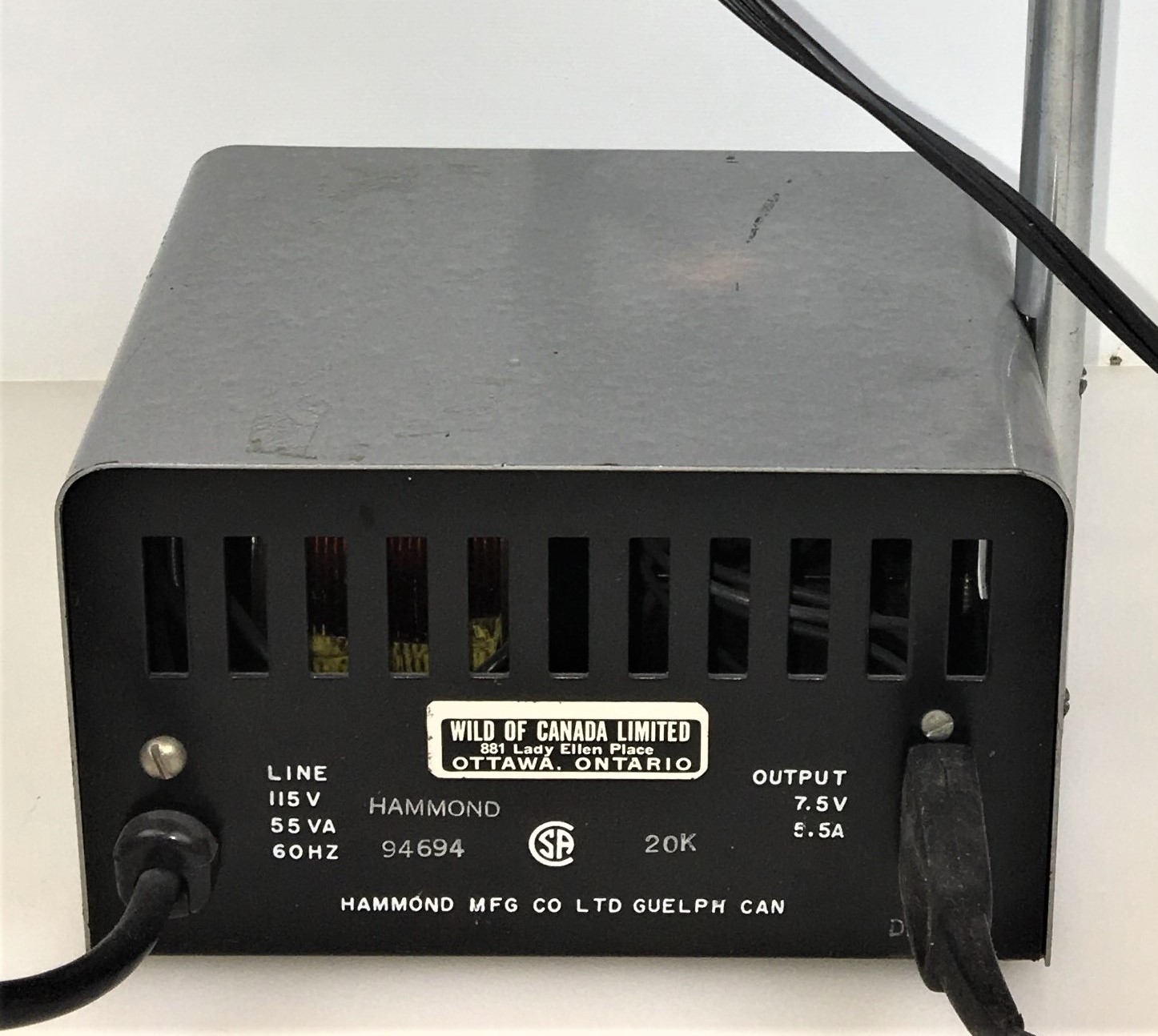 Used Hammond 94694 Microscope Transformer with Wild Lamp Housing