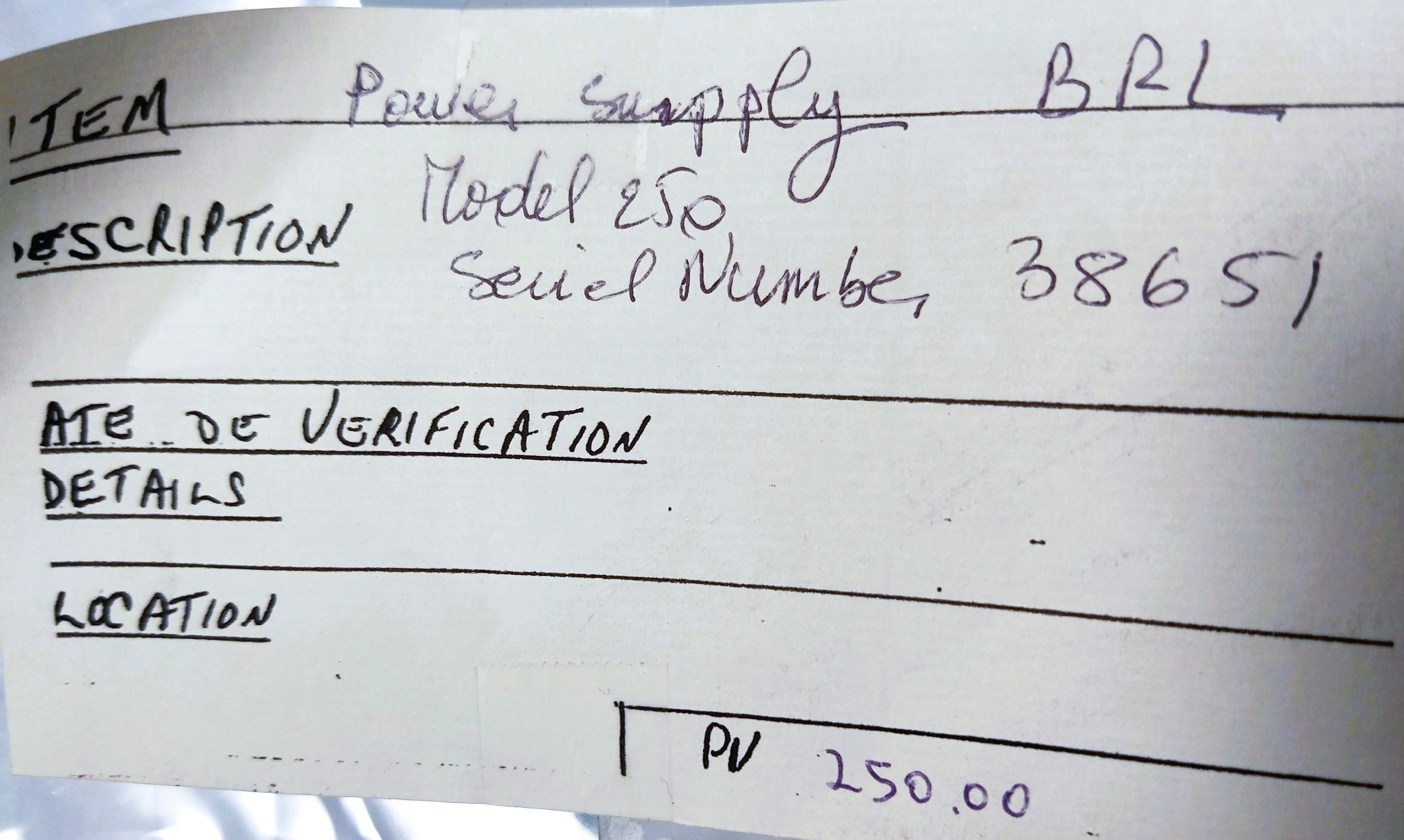 Used Gibco BRL 250 Electrophoresis Power Supply