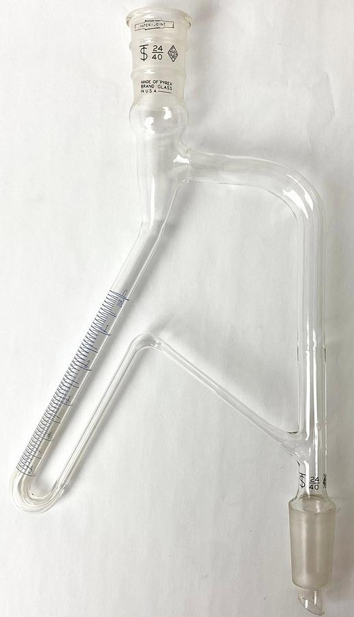 Used Corning PYREX 3582 Oil Dilution Distillation Receiver - 5mL