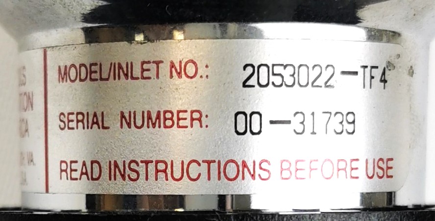 Used Liquid Air 2053022-TF4 Stainless-Steel Pressure-Reducing Regulator