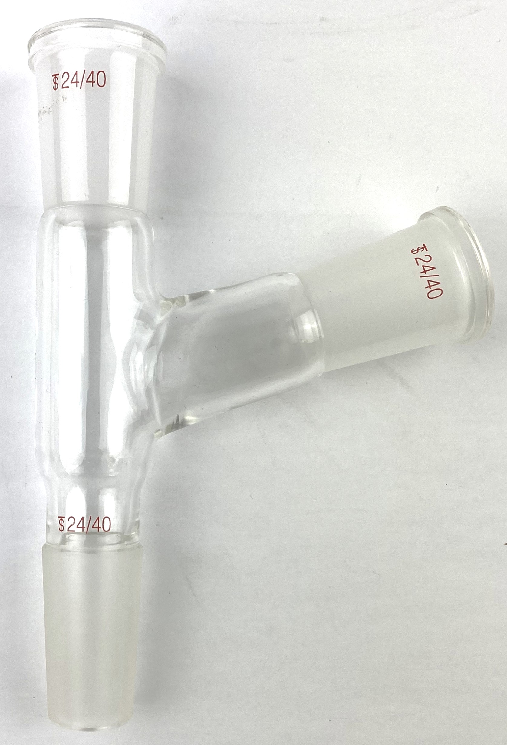 Used Corning PYREX 9020-24 (and Equivalent) 3-Way 120° Connecting Adapter