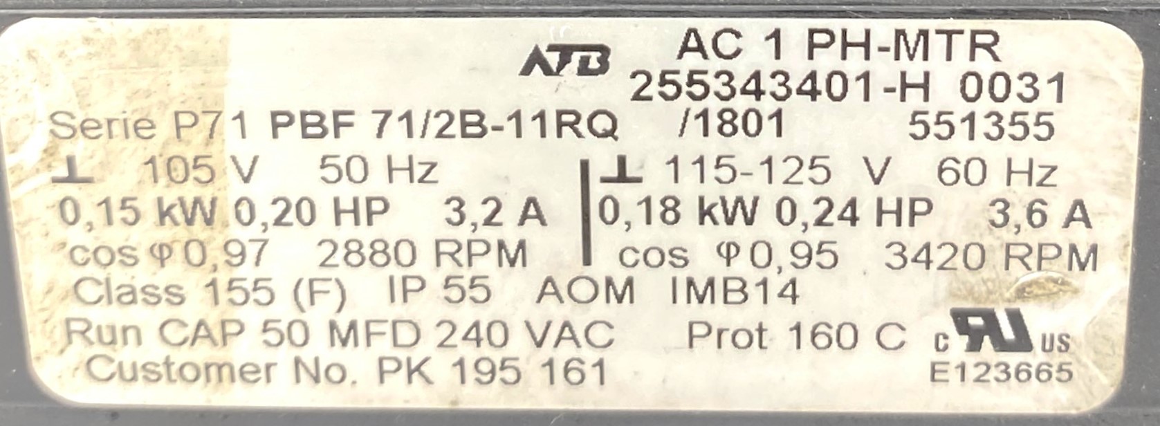 Used Pfeiffer DUO 2.5 (G3170-80025) Rotary Vacuum Pump (2.5cfm)