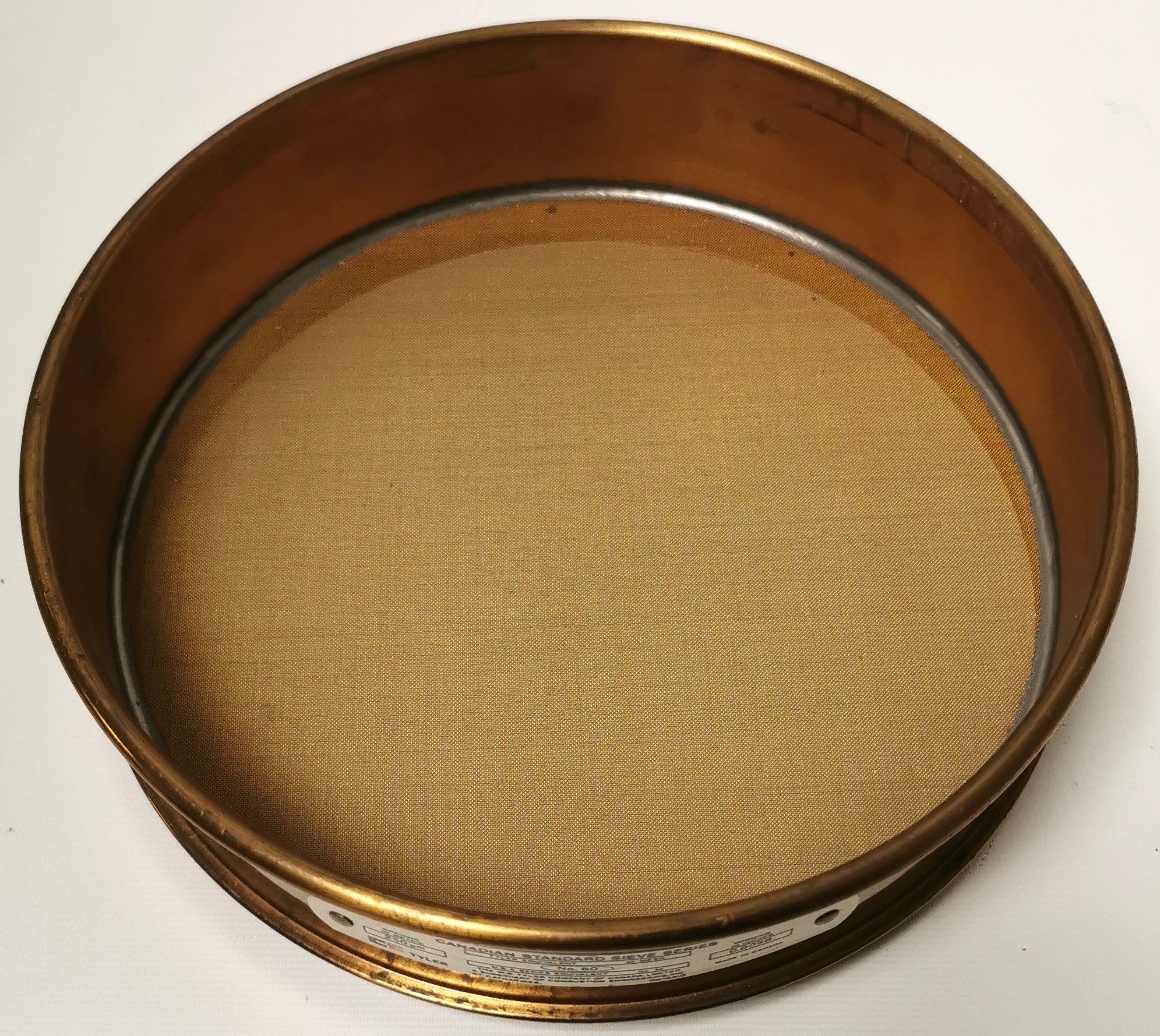 Used Tyler (and Equivalent) #60 All Brass 8" Sieve (250μm)