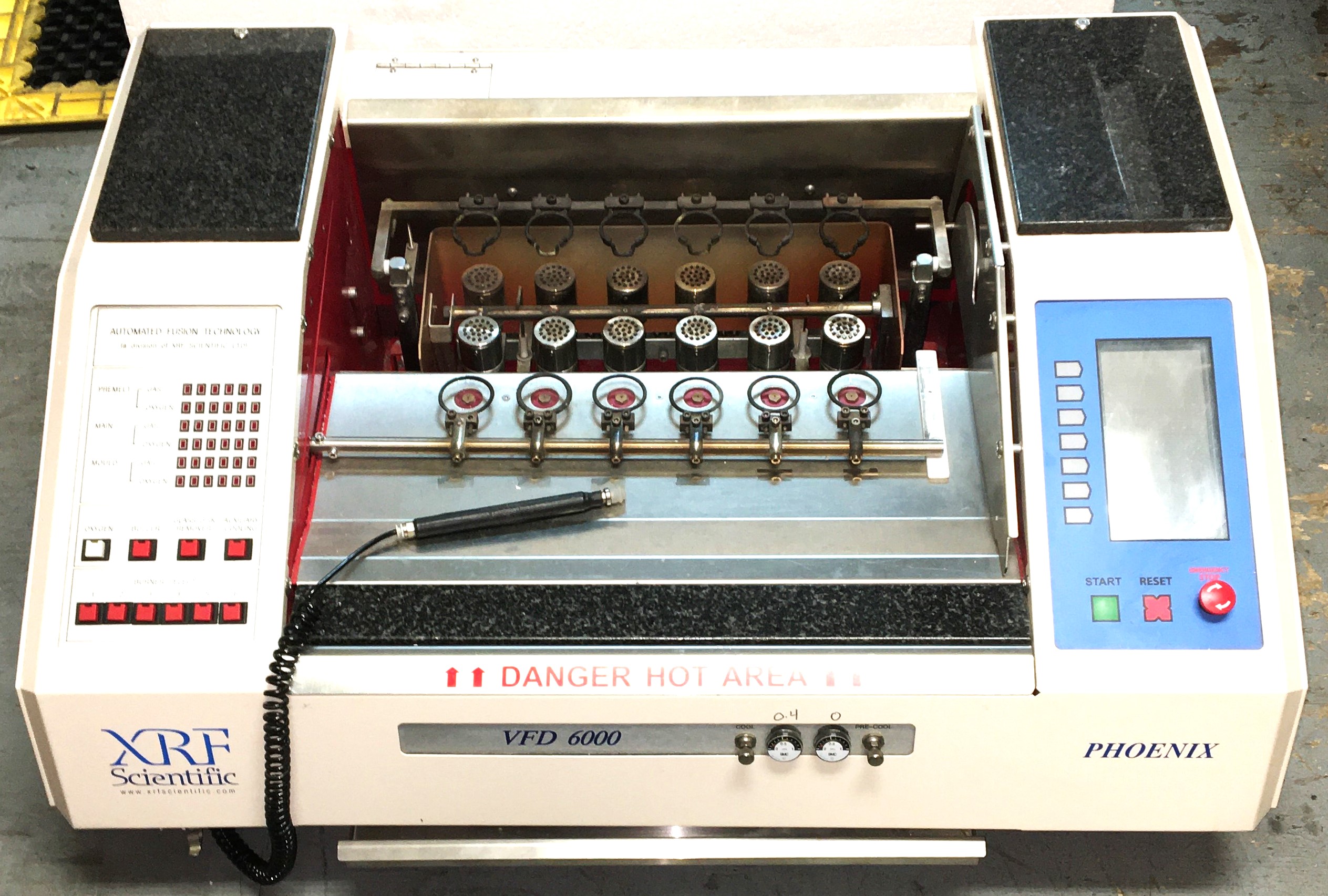 As is Industrial Scientific MX6 iBridXRF Phoenix VFD-6000 Gas Fusion Machine