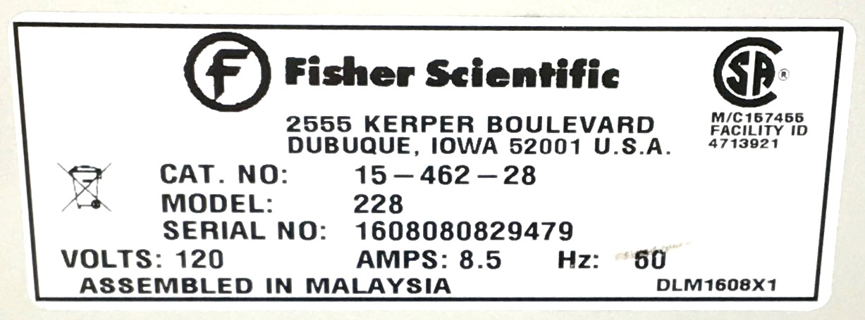 Used Fisher Isotemp 228 Digital Water Bath (28L)