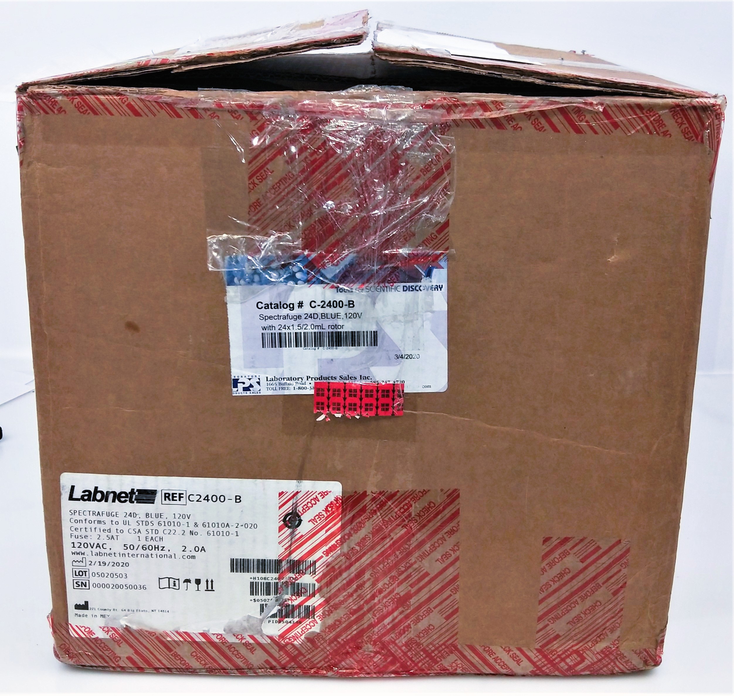 New Open Box Labnet Spectrafuge 24D MicroCentrifuge (24 x 1.5-2mL)