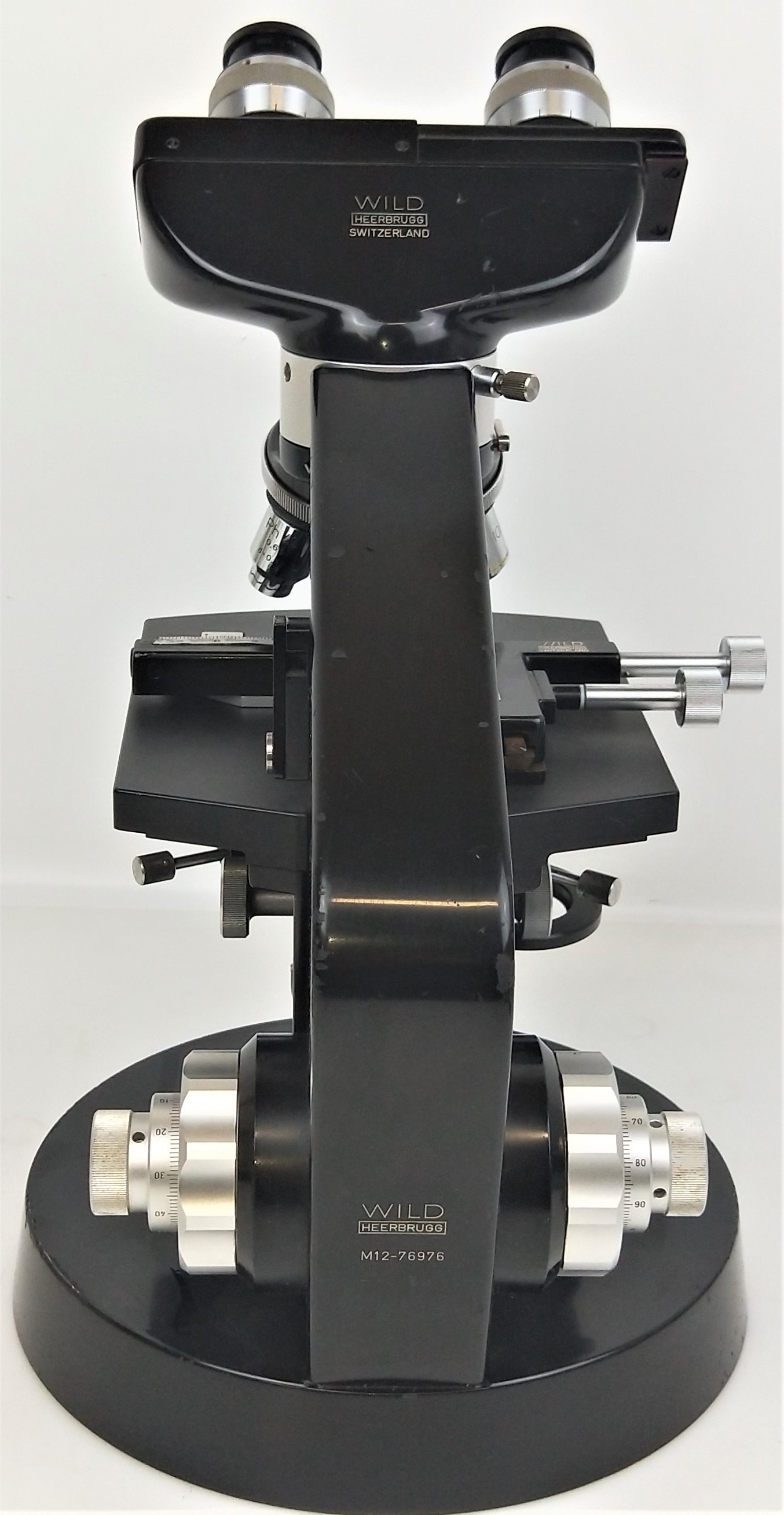 Used Wild M12 Binocular Phase-Contrast Microscope with Illuminator - 100X to 400X