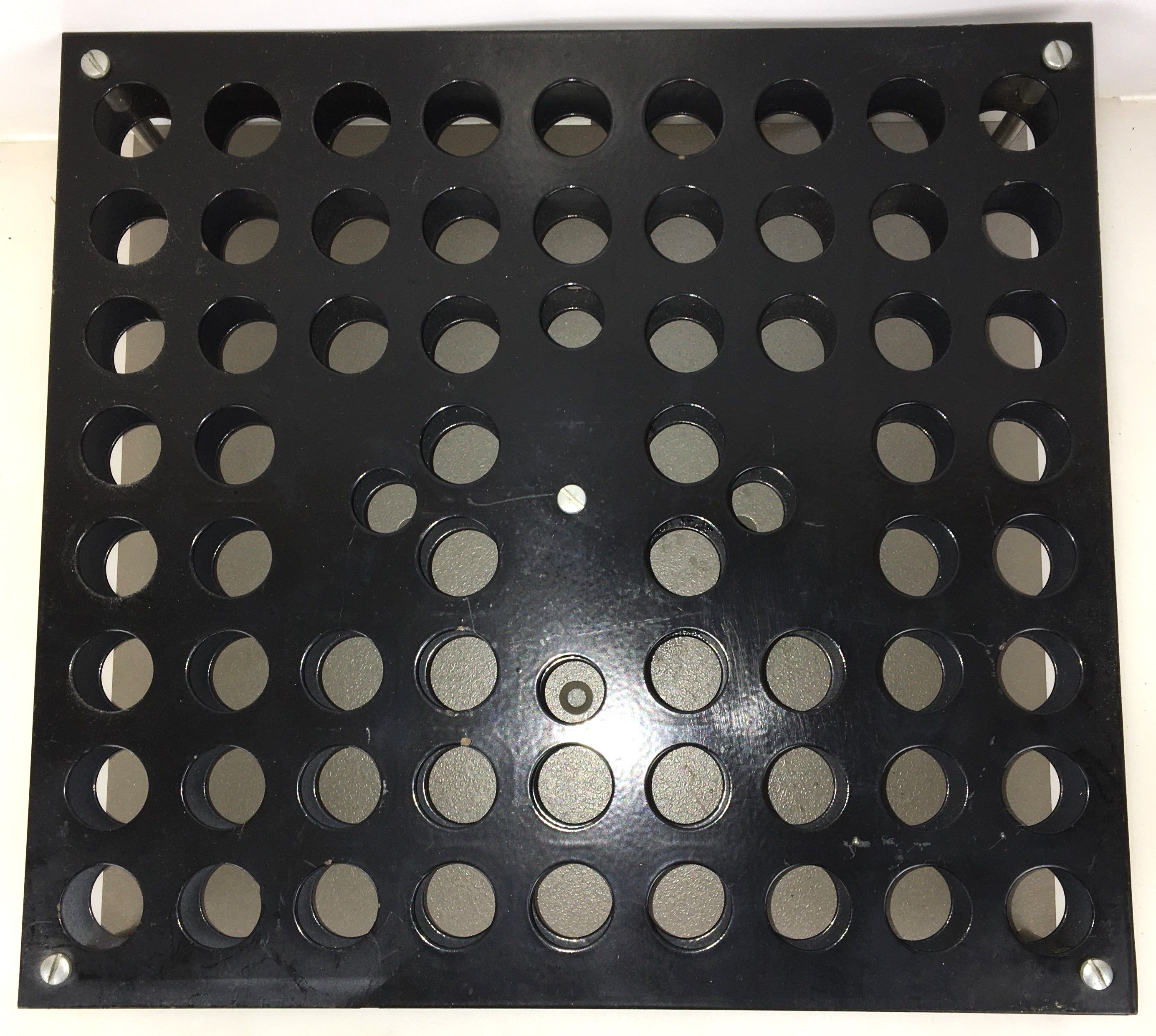 Used Tube Holder Platform Attachment for Shaker (64 x 25mm Diam) - 14" x 13"