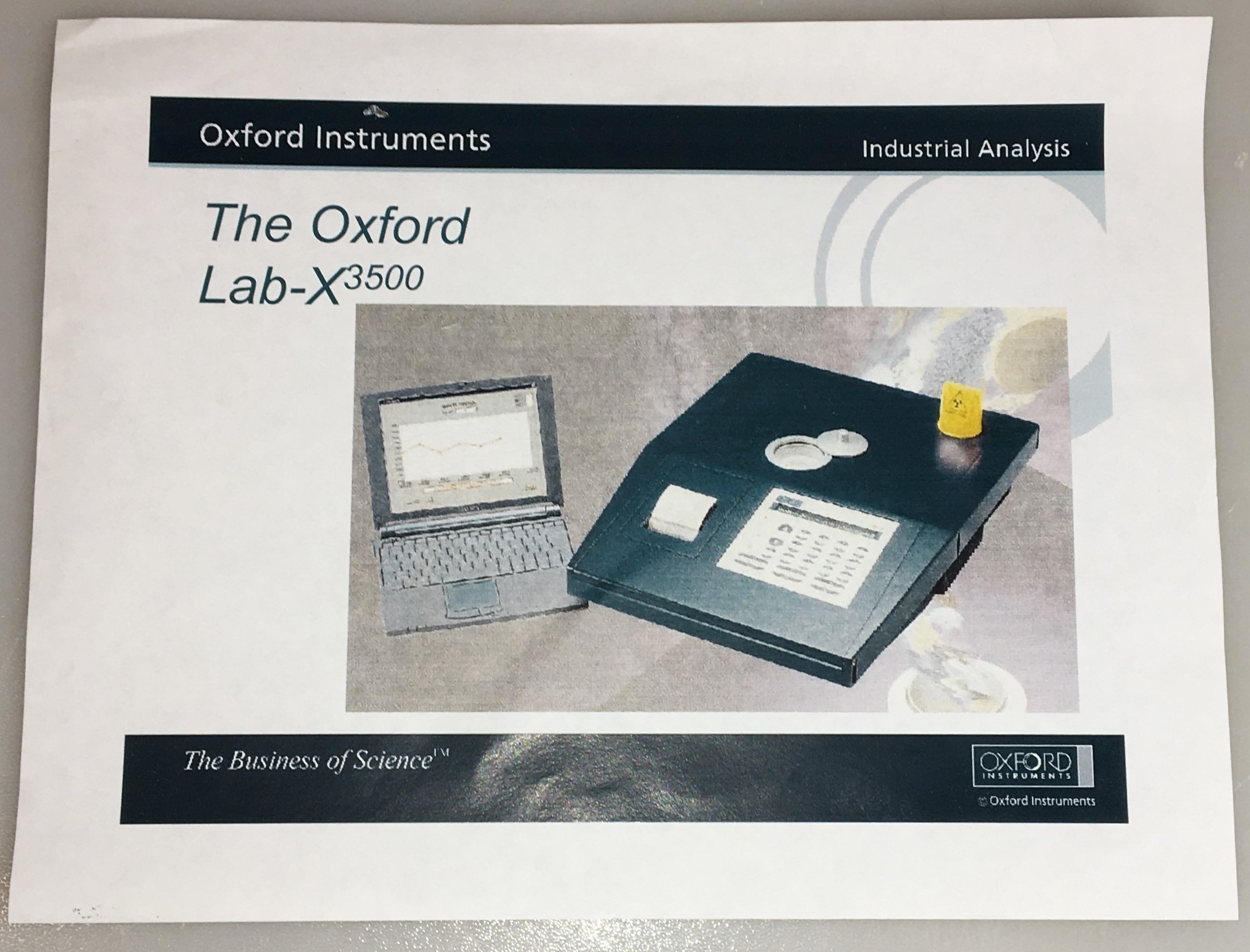 Used Oxford Lab-X 3000 XRF Analyzer