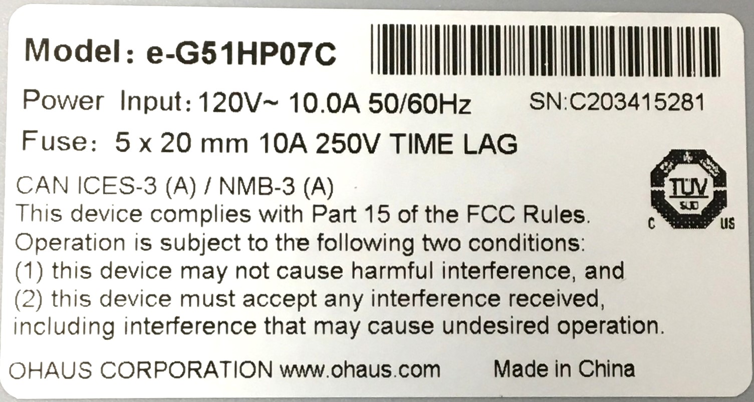 Used Ohaus Guardian 5000 (e-G51HP07C) Digital Hot Plate (7" x 7" Plate)