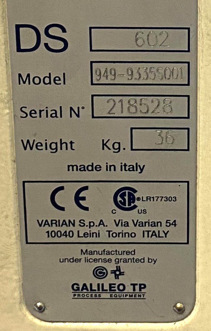 Used Varian (Agilent) DS 602 Rotary Vacuum Pump (17.6cfm)