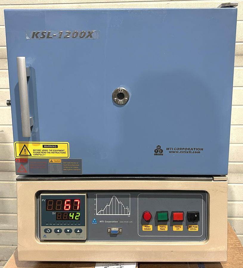Used MTI KSL-1200X Programmable Muffle Furnace (0.95 Cu-Ft)
