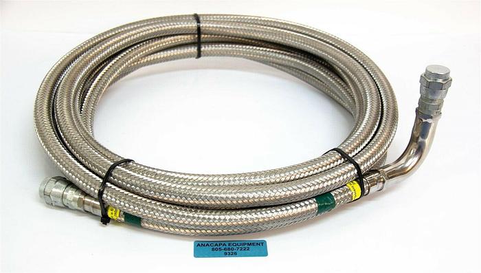 Used Hose Master 3/4" 25ft 316 Stainless Steel Braided Hose Adapter 90° New 9326