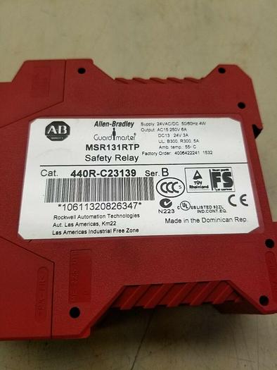 Used 440R-C23139 SER B ALLEN BRADLEY MSR131RTP GUARDMASTER RELAY