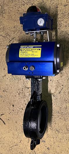 Used 2010 UNI-VALVE WM actuators, model WM 12 SR ISO F05 4/3 with butterfly valve, type VF-730 and position monitoring switch, type ITS-100