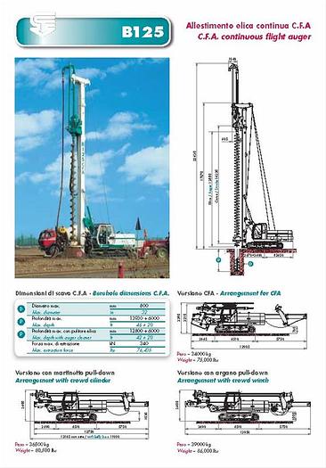 Used 2000 Casagrande B125 Drill Rig - Crawler - Sold