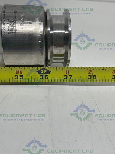 Used Sani-Tech  STHT-R-WR-2000 37" Silicone Hose w/ 2" Sanitary Fitting