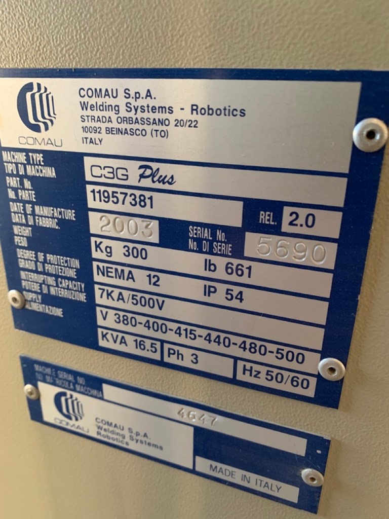 Usato 2003 Robot manipolatore marca Comau modello SMART H5 XL