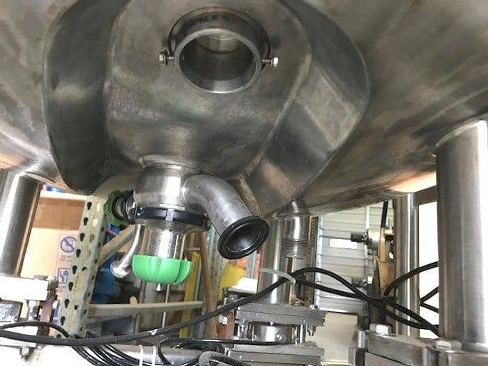 Used 40 GALLON (150 LITER) T & C SANITARY REACTOR – 316 S/S – 60/FV/60 PSI (#9061)