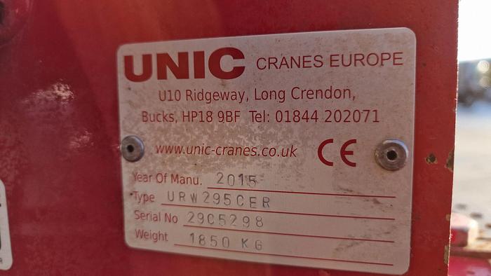 Used Sold - 02/24 - 2015 UNIC URW-295 CER Mini Spider Crane