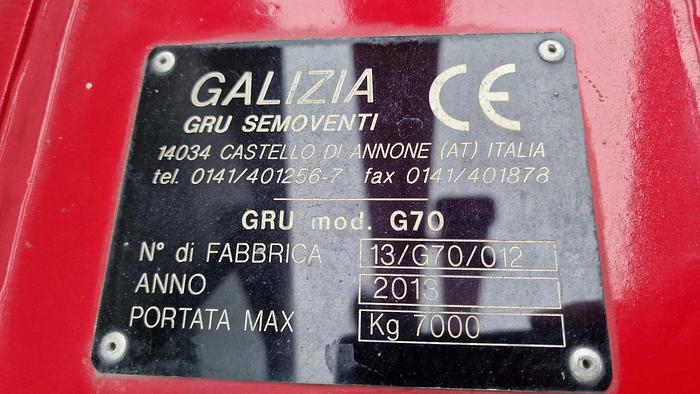 Used 2013 Galizia G70 Pick & Carry Crane