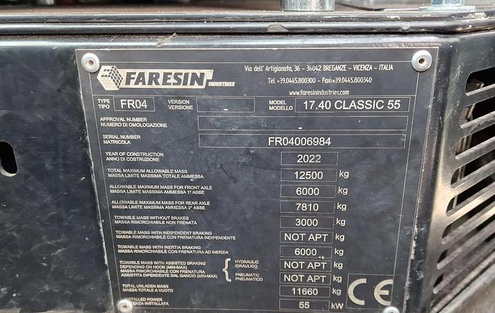 Used Faresin F17.40 D Stage V Diesel Telehandler