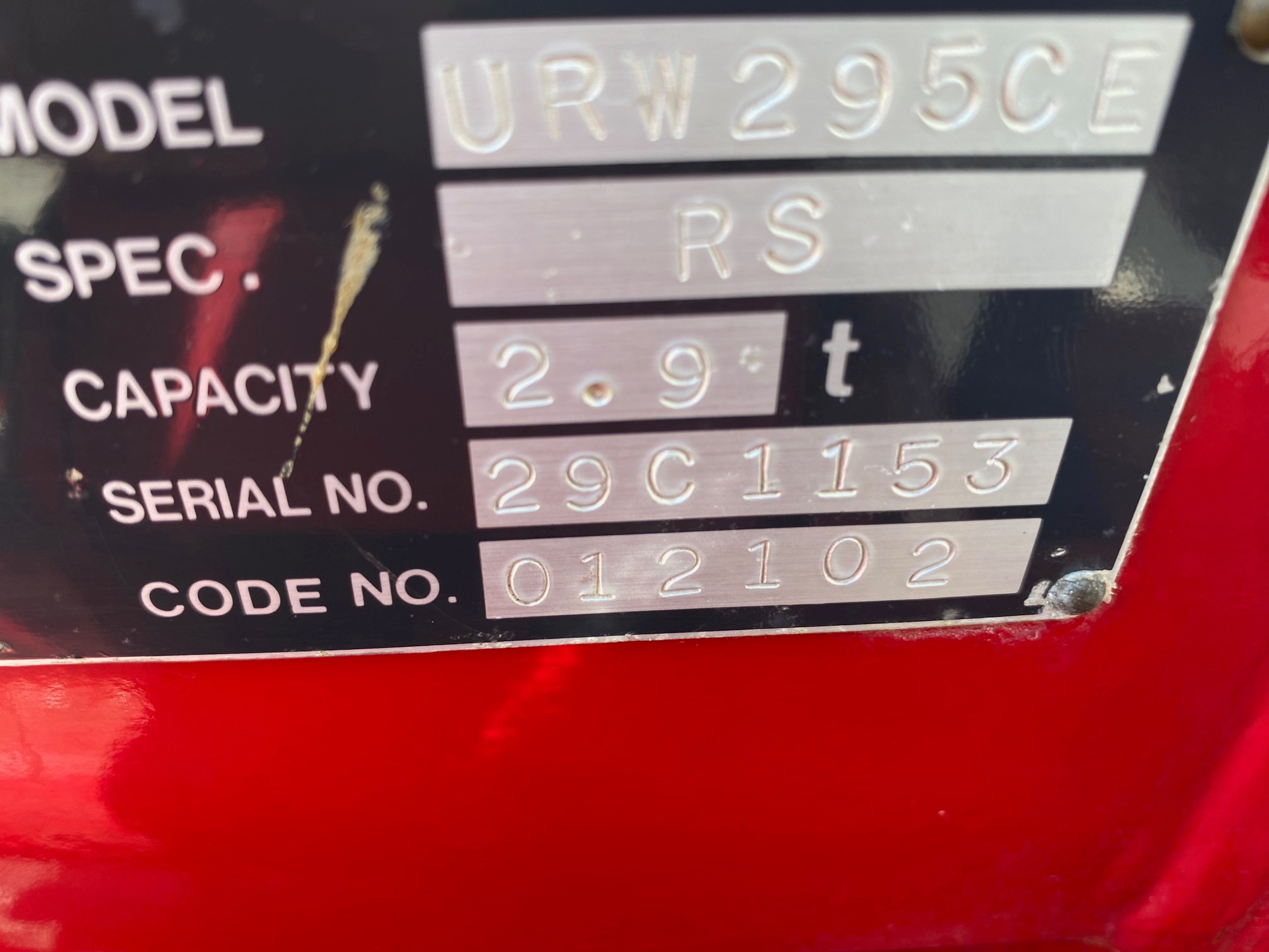 Used 2012 UNIC URW-295 CER Mini Spider Crane