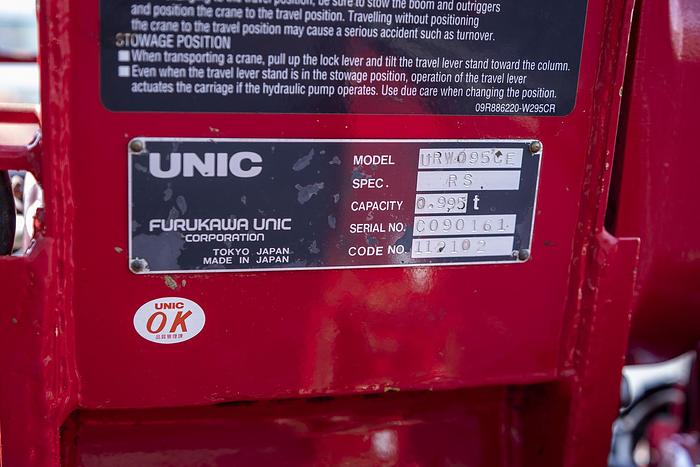 Used Sold - 10/22 - 2014 UNIC URW-095 CER Mini Spider Crane