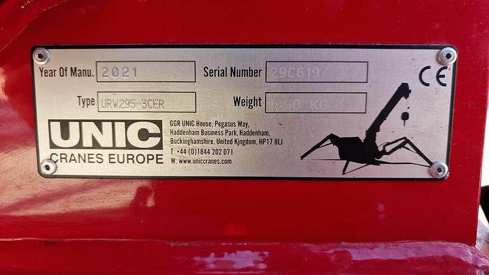 Used Sold - 02/23 - 2021 UNIC URW-295-3 CER Mini Spider Crane