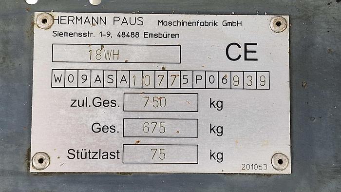 Used Sold - 04/24 - 2022 Paus Easy Big WH Ladder Hoist