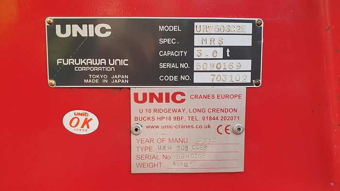 Used Sold - 02/21 - 2013 UNIC URW-506 CDER Mini Spider Crane