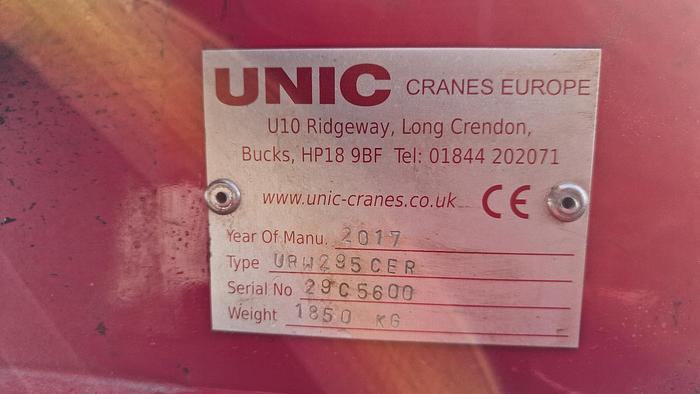 Used 2017 UNIC URW-295 CER Mini Spider Crane