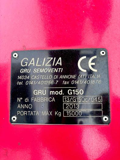 Used 2013 Galizia G150 Pick & Carry Crane
