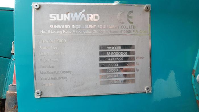 Used Sold - 04/24 - 2016 Sunward SWTC05B Mini Crawler Crane