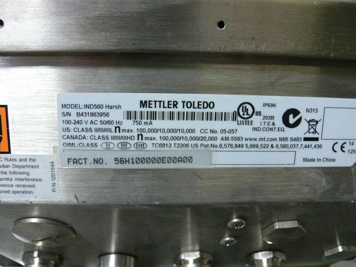 Used Mettler Toledo IND560 Harsh 500lb Scale Terminal w/ 30" x 38" Platform + Ramps