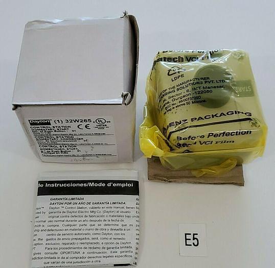 *NEW IN BOX* DAYTON 32W265 22MM One-Push Button Control Station Start + Warranty