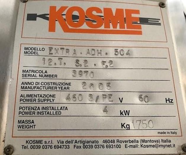 Used Labeler, Pressure Sensitive, Kosme, Front & Back, S/st, A #S742211