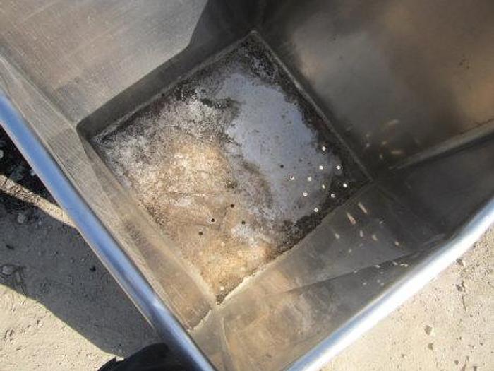 Used Tank, 75 Gallon, S/st, 25" x 25" x 29"d, OT/FB, (2) #S738247
