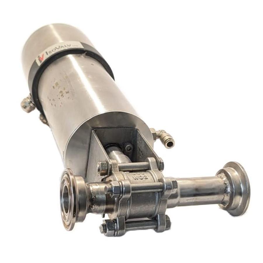 Used IsoValve Vanne à Manchon Pneumatique Sanitaire en Inox 316 - Raccords Tri-Clamp