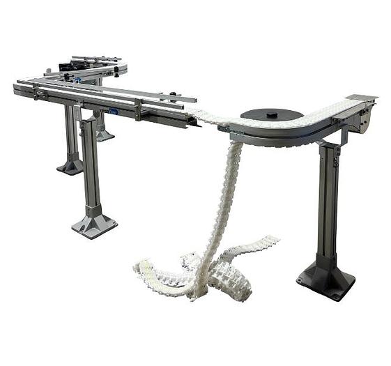 D'occasion mk North America, Inc. VERSAFLEX A08 - Convoyeur à chaîne table top flexible verticale 