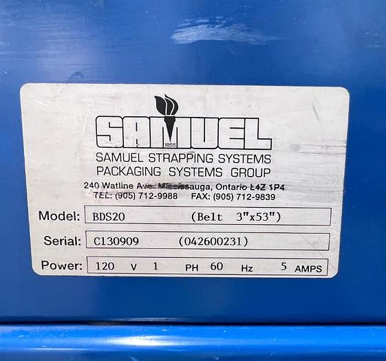 Used SAMUEL BDS20 - Tapeuse/Scelleuse à boîtes semi-automatique dessus & dessous