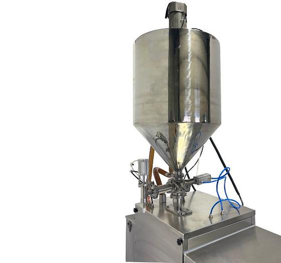 D'occasion Semi-automatic piston filler with heated hopper and agitator