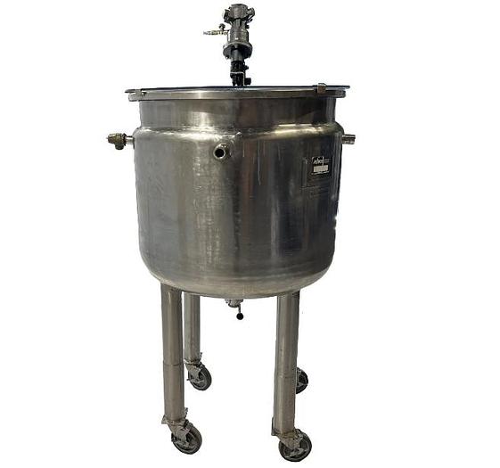 D'occasion Mobile jacketed 227 L (60 GAL) SS316 tank with air mixer