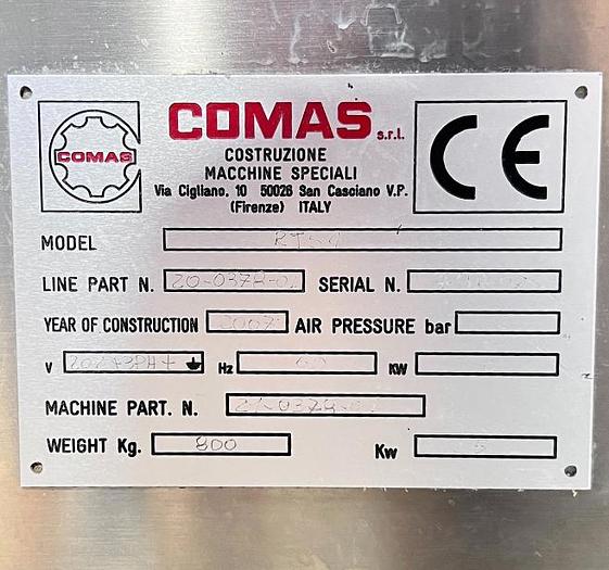 Used COMAS RTS4 - Remplisseuse 4 buses automatique avec tête de vissage & station de pressage