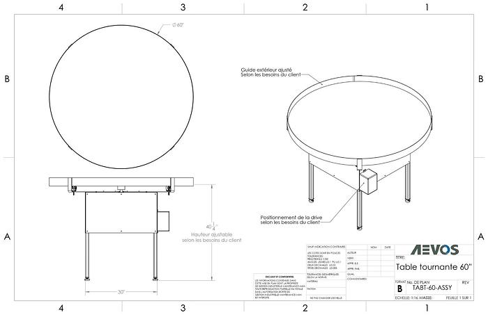AEVOS TT60 - Table tournante