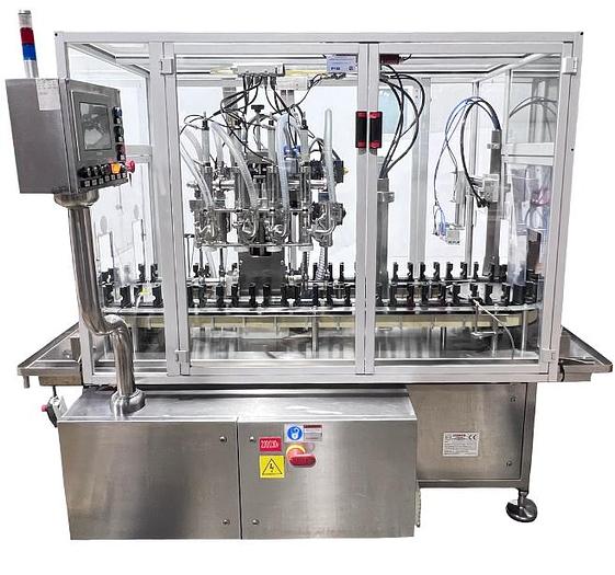 Used COMAS RTS4 - Remplisseuse 4 buses automatique avec tête de vissage & station de pressage