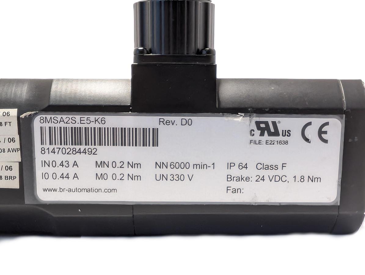 Used B&R 8MSA2S.E5-K6 Servo Motor